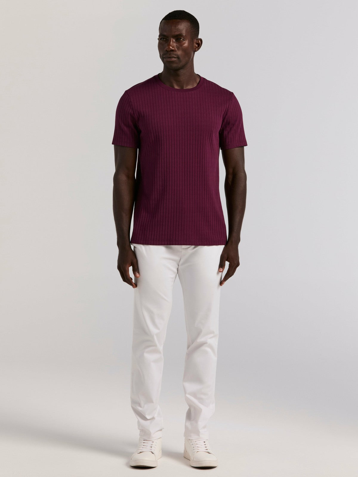 Ribbed Crew Neck Tee