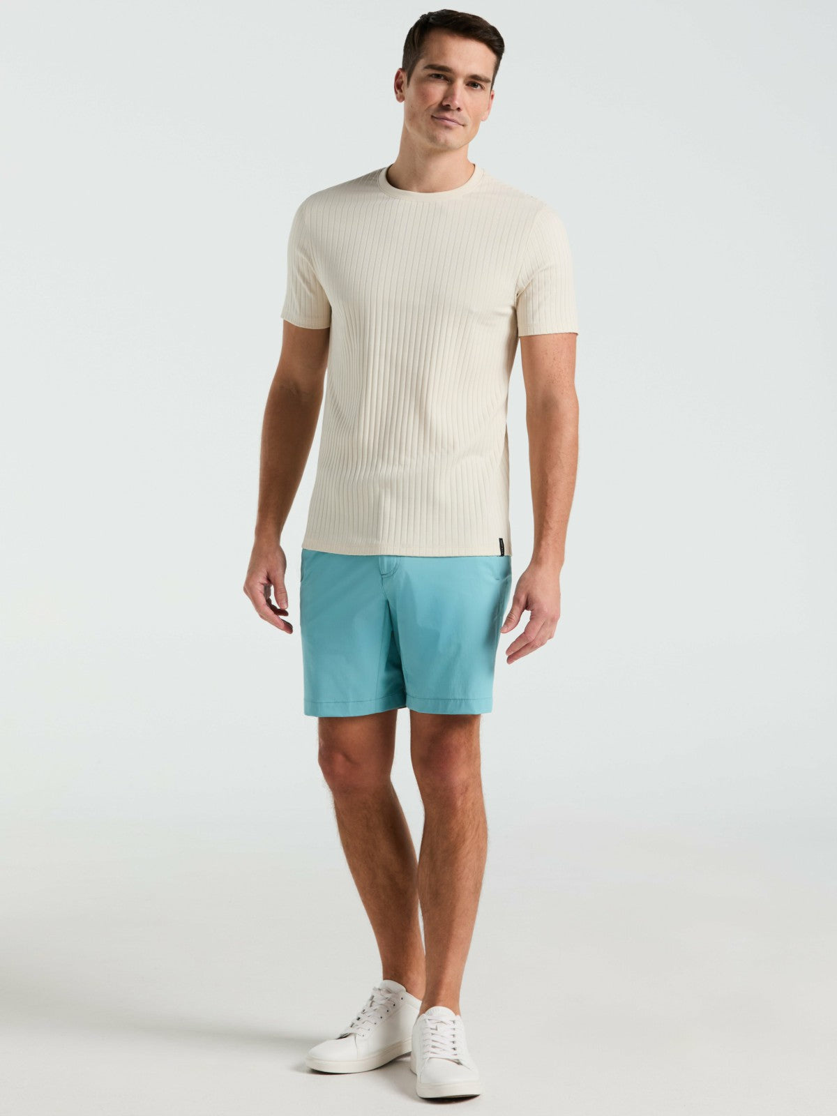 Ribbed Crew Neck Tee