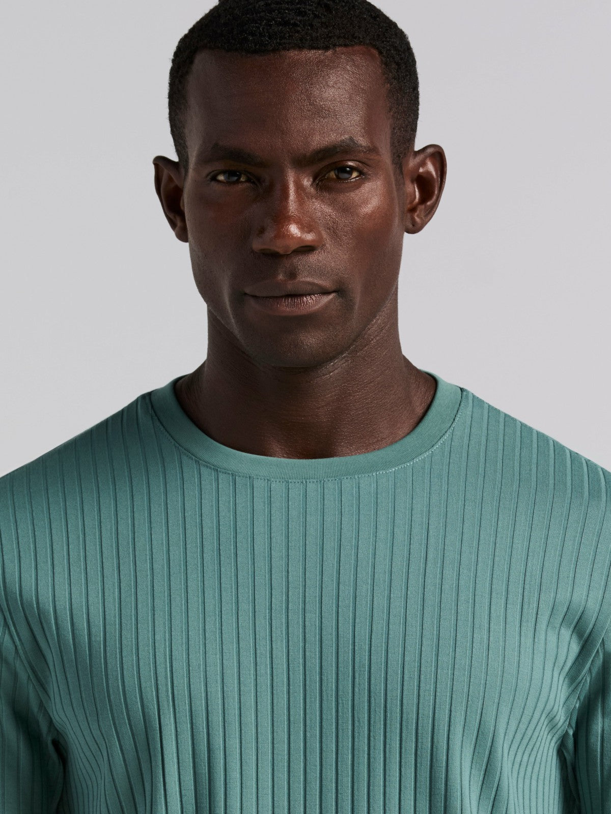 Ribbed Crew Neck Tee