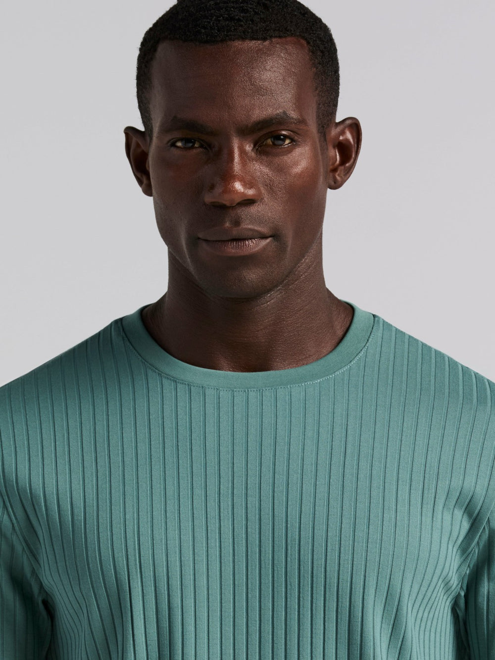 Ribbed Crew Neck Tee