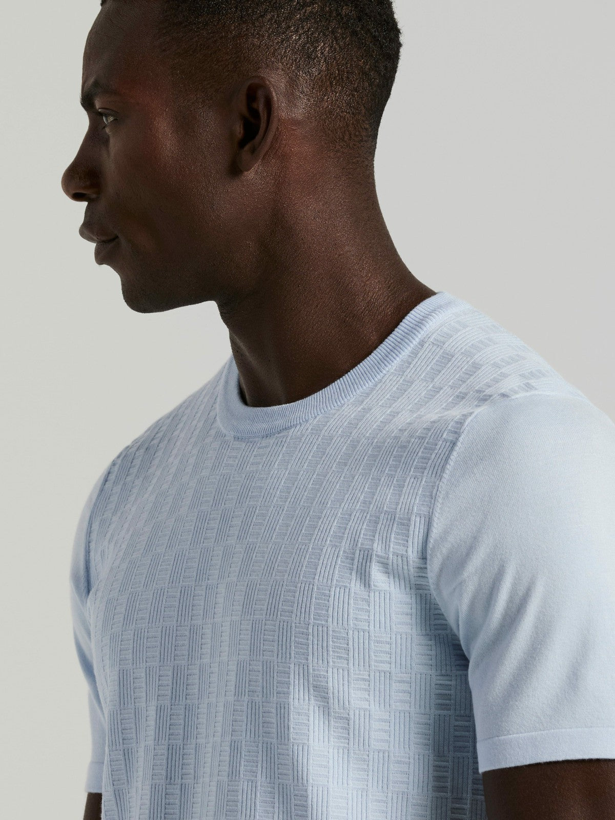 Geometric Textured Sweater Tee