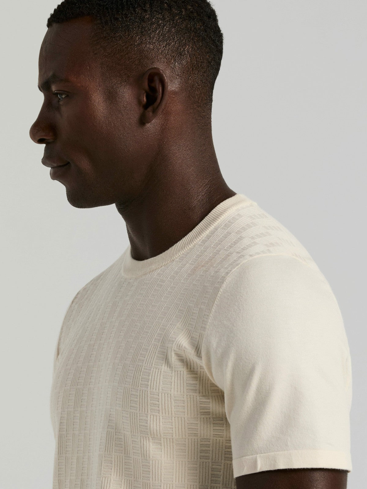 Geometric Textured Sweater Tee