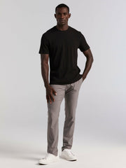 Textured Ribbed Crew Neck Tee