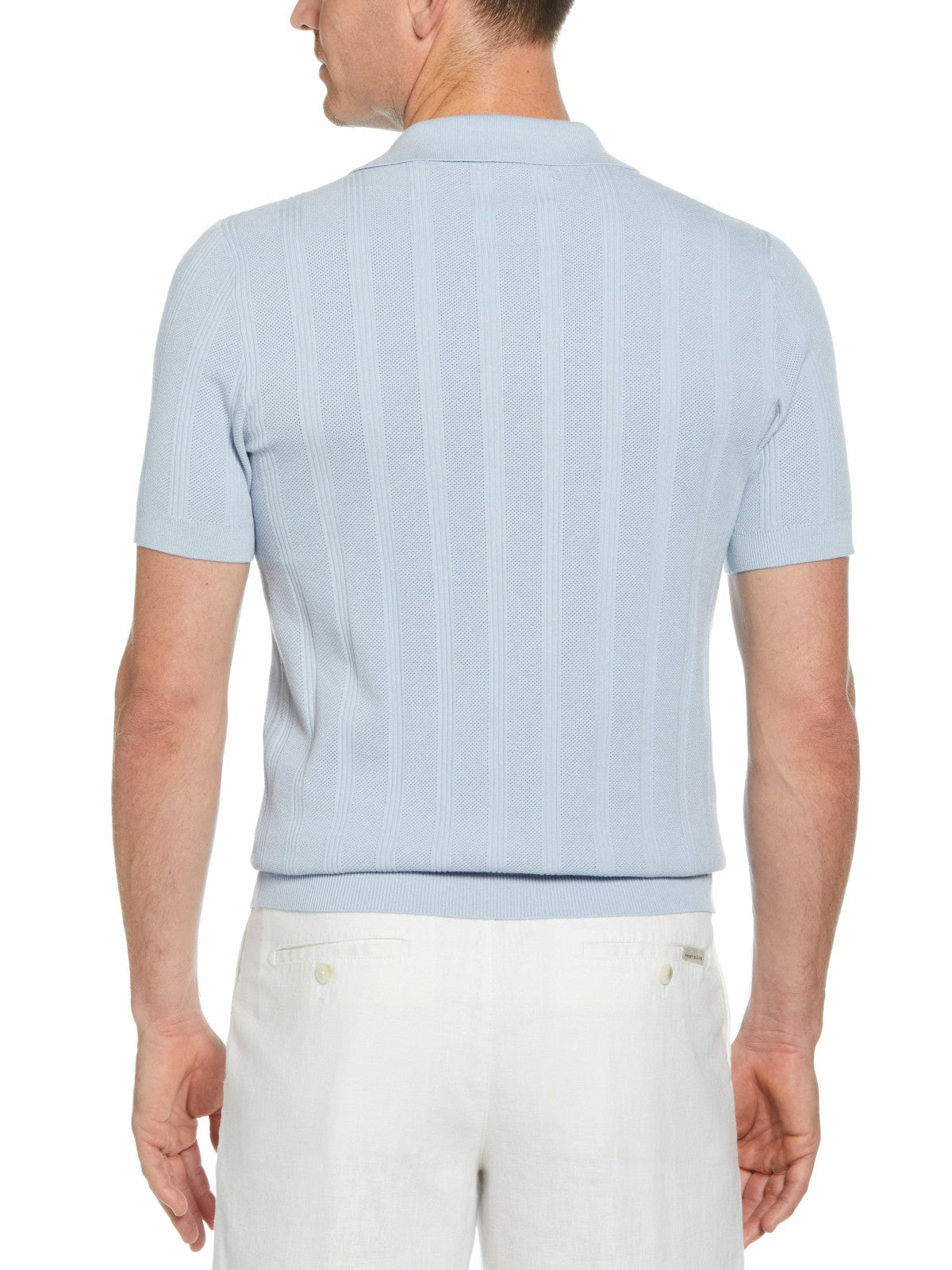Mesh Stripe Sweater Polo