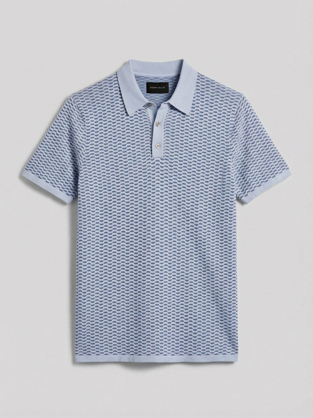 Cotton Modal Geo Polo Sweater