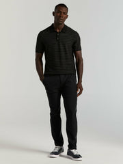 Cotton Jacquard 3 Button Sweater Polo