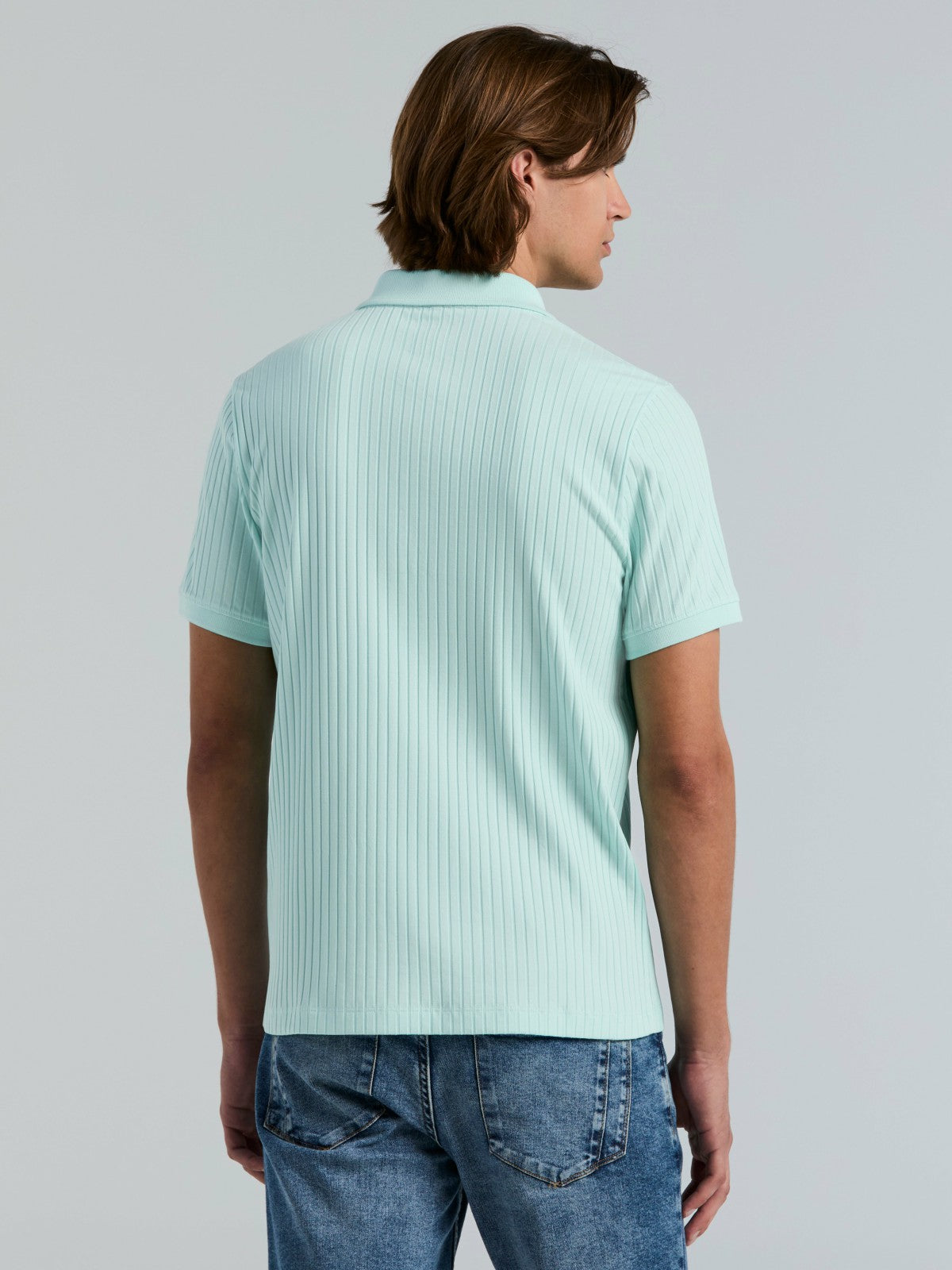 Quarter Zip Ribbed Polo