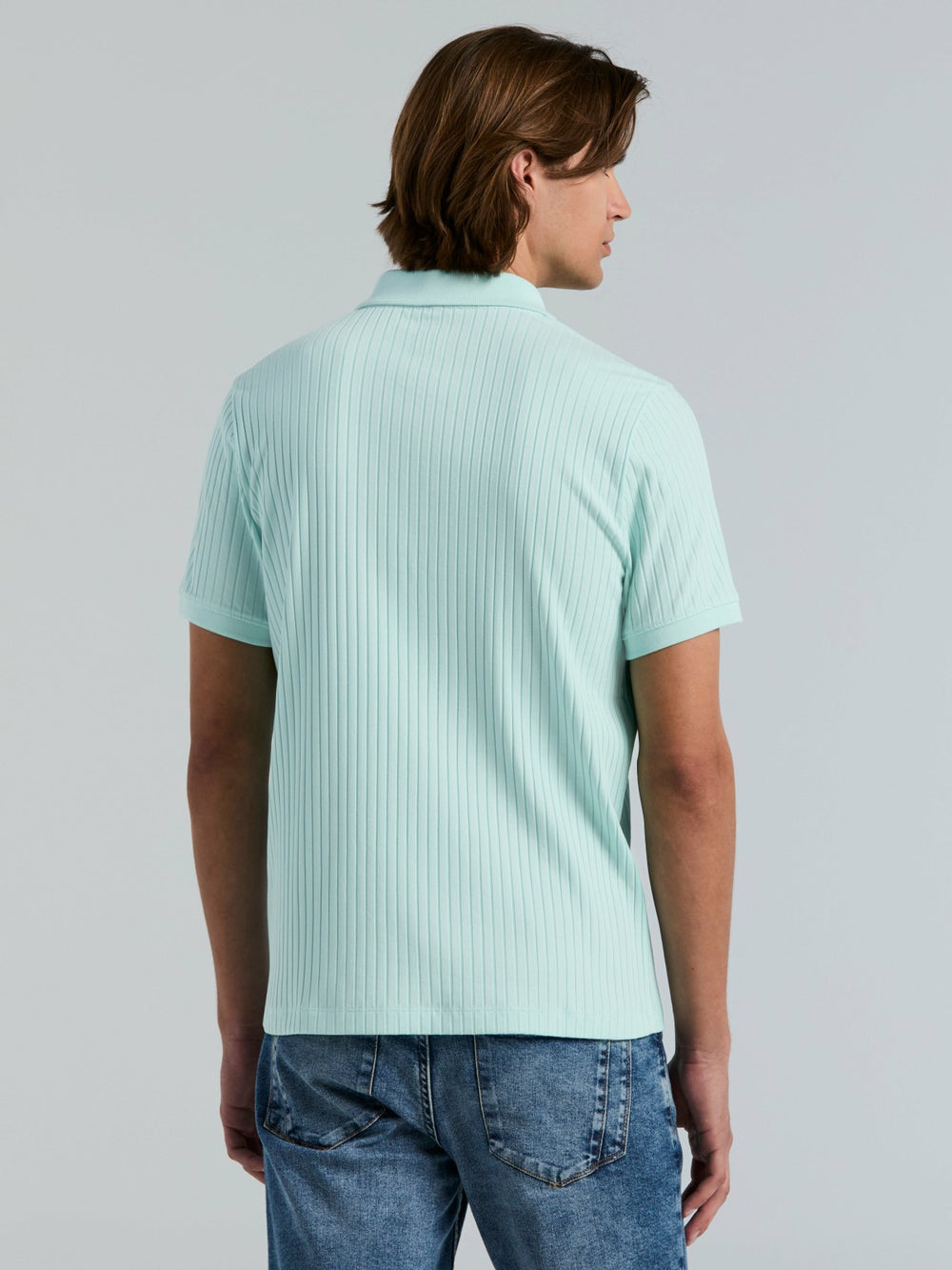 Quarter Zip Ribbed Polo