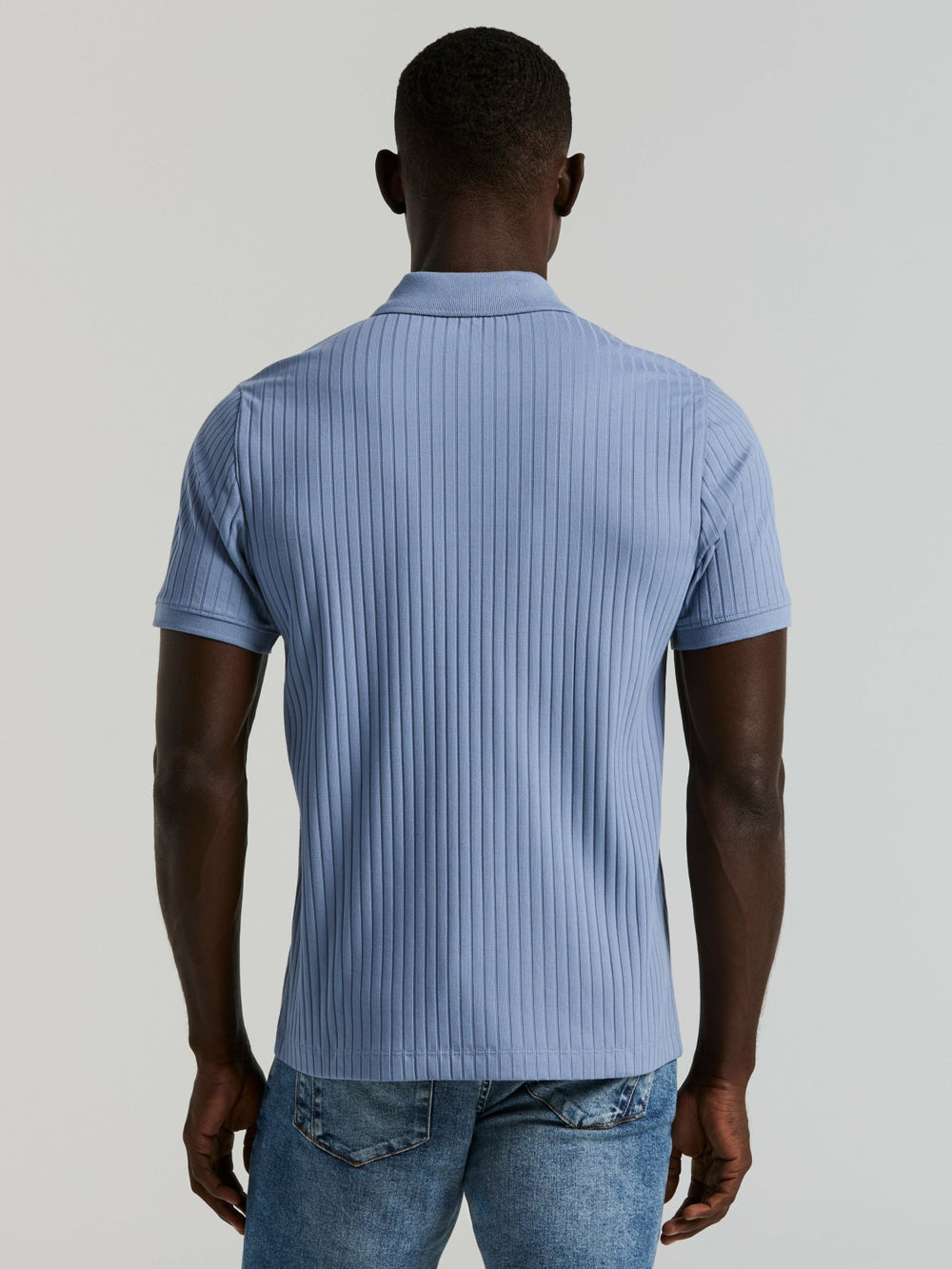 Quarter Zip Ribbed Polo