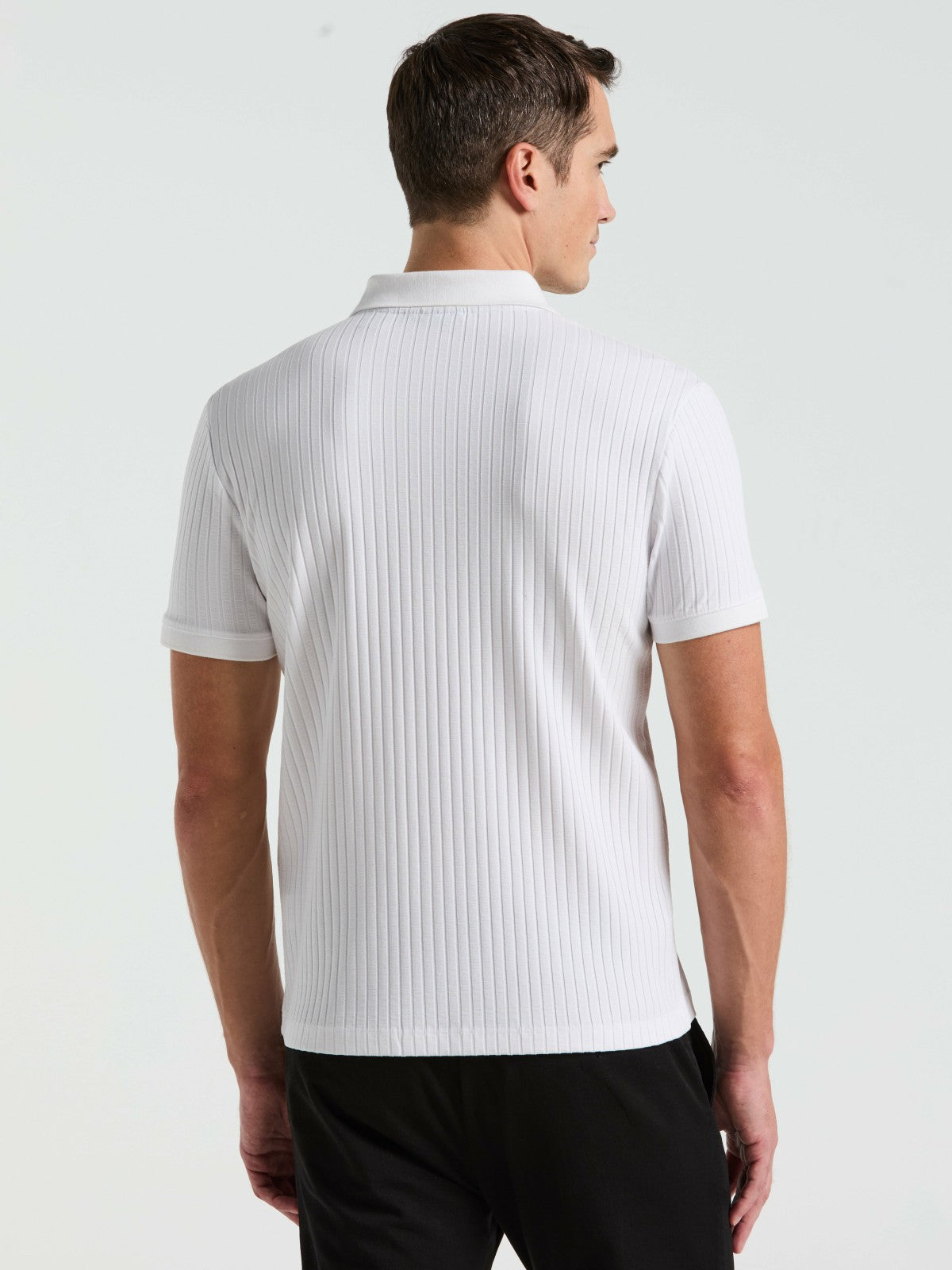 Quarter Zip Ribbed Polo