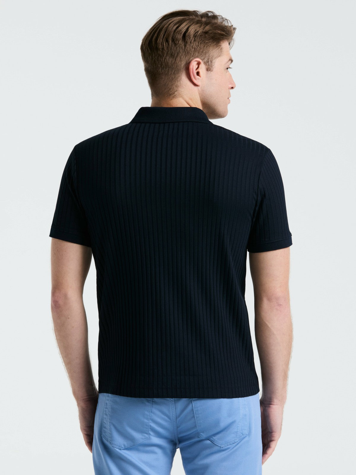 Quarter Zip Ribbed Polo