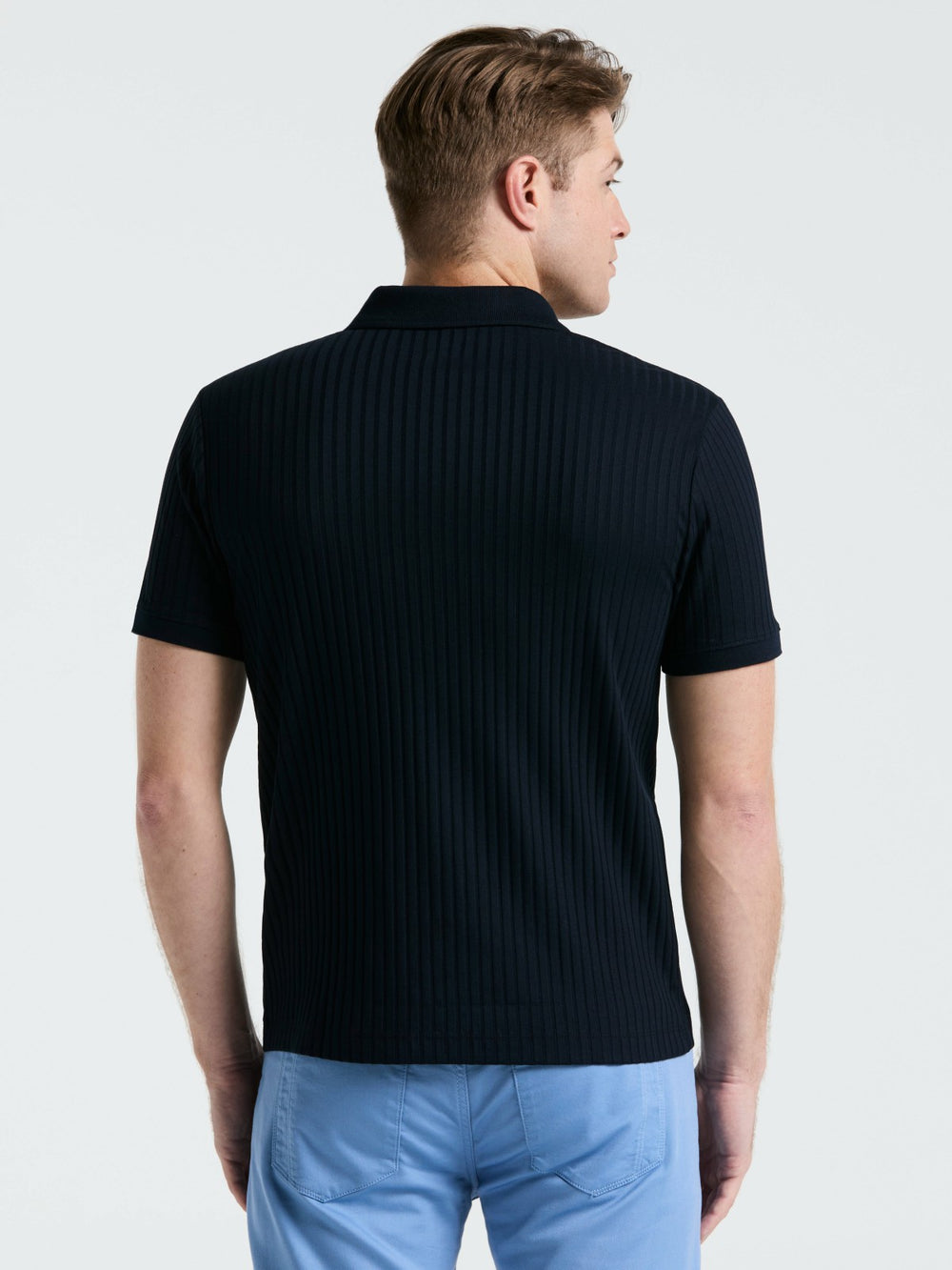 Quarter Zip Ribbed Polo