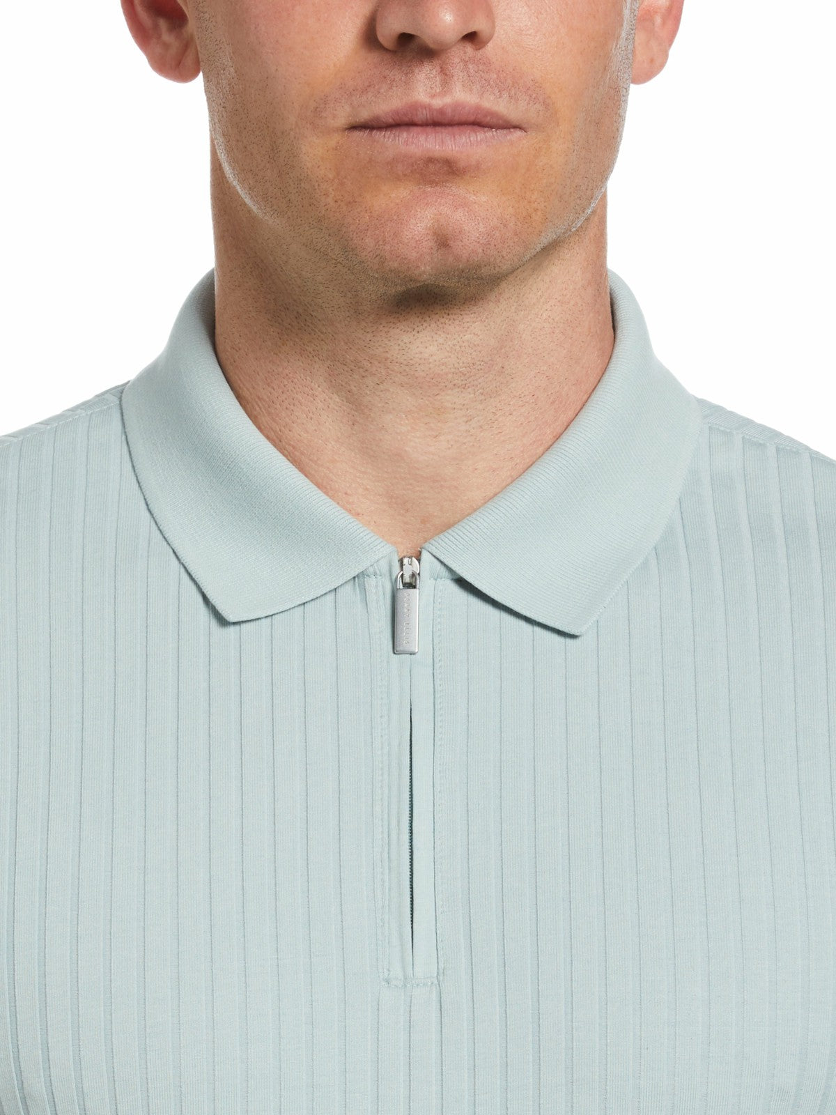 Quarter Zip Ribbed Polo