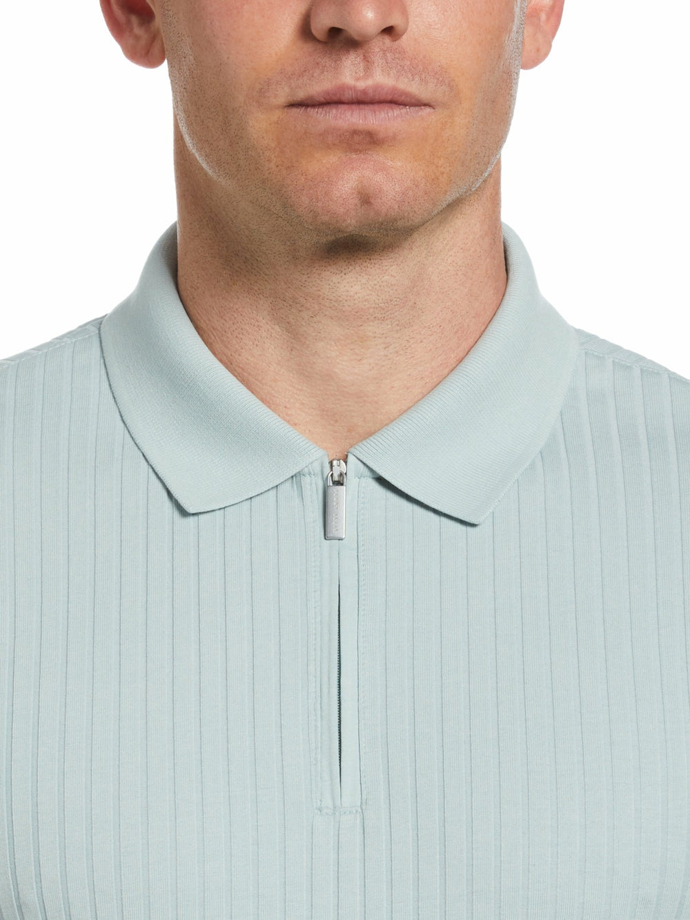 Quarter Zip Ribbed Polo