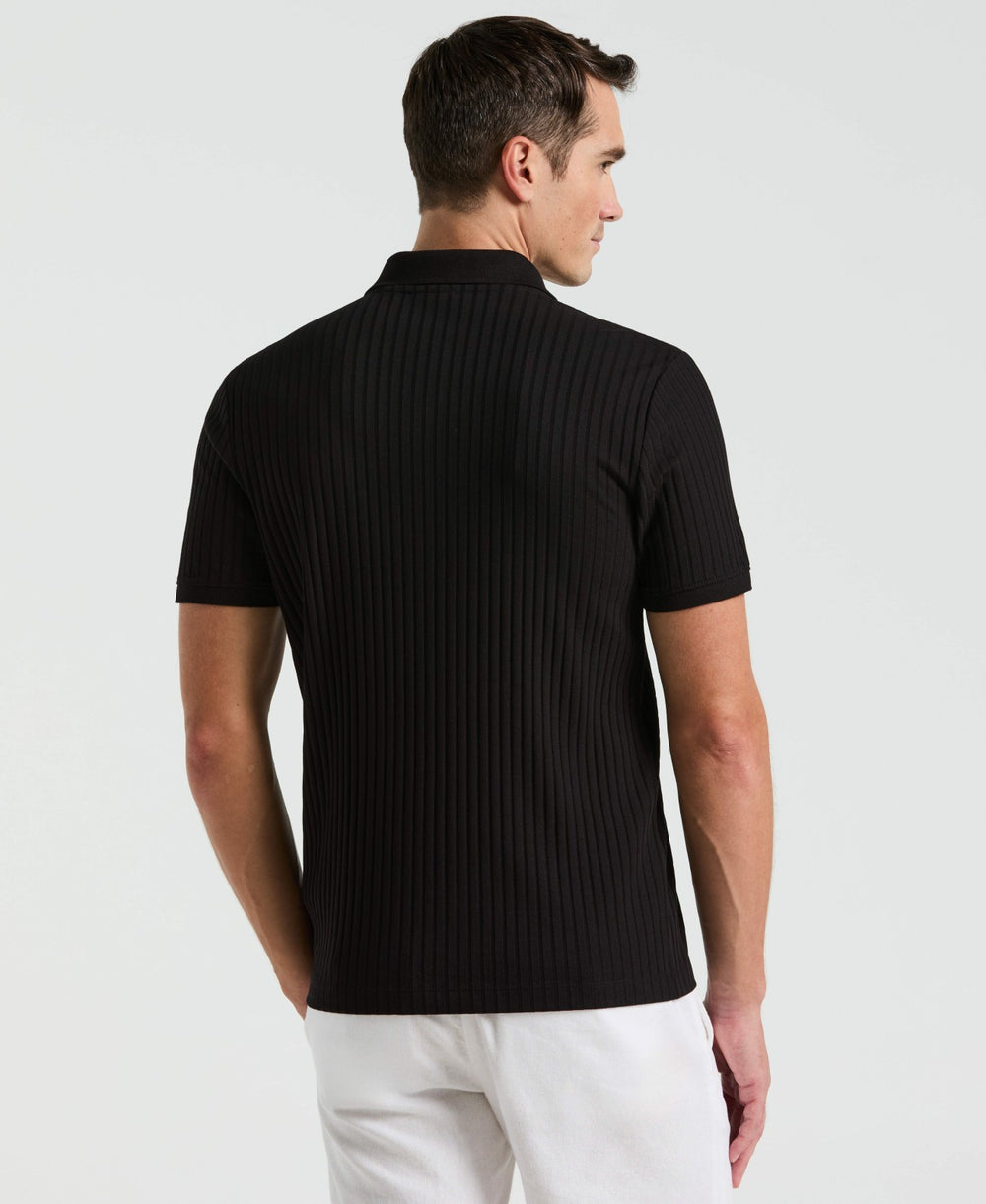 Quarter Zip Ribbed Polo