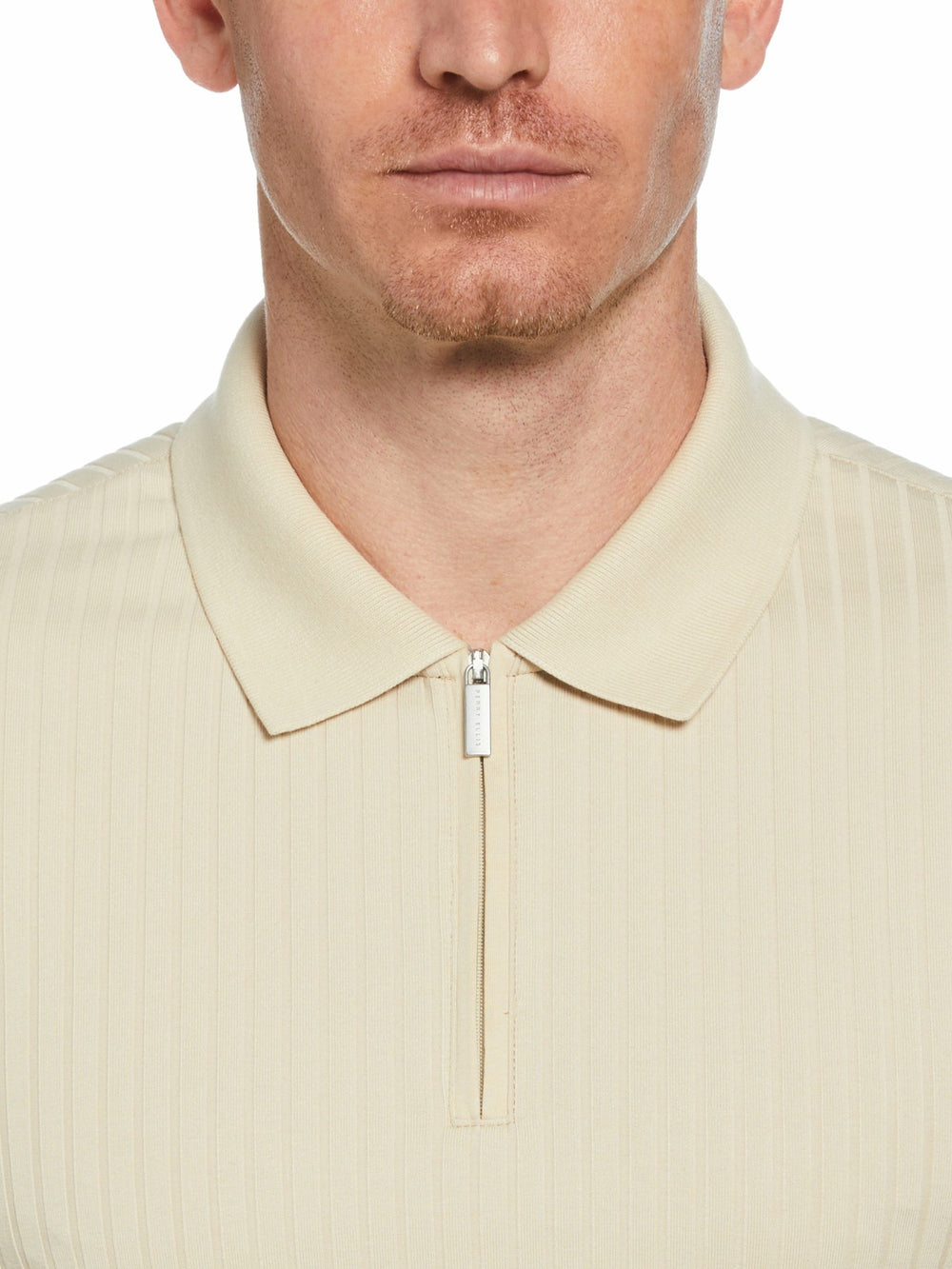 Quarter Zip Ribbed Polo