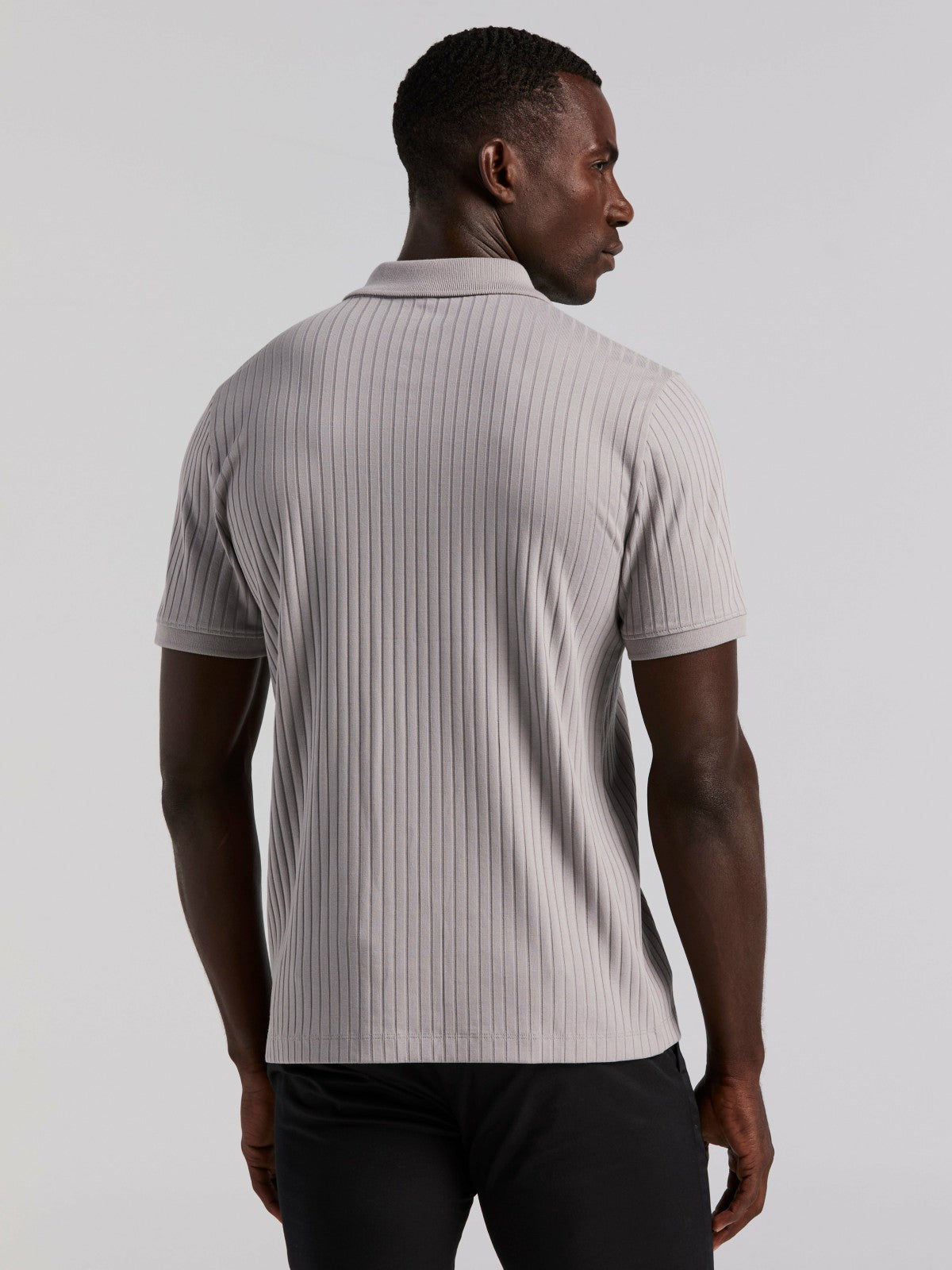 Quarter Zip Ribbed Polo