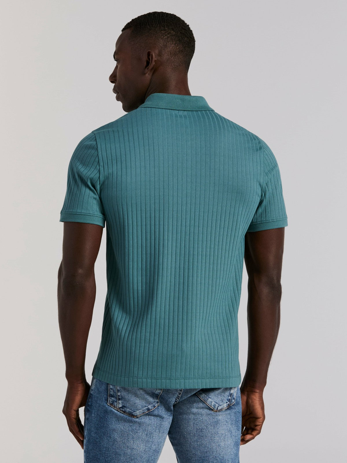 Quarter Zip Ribbed Polo