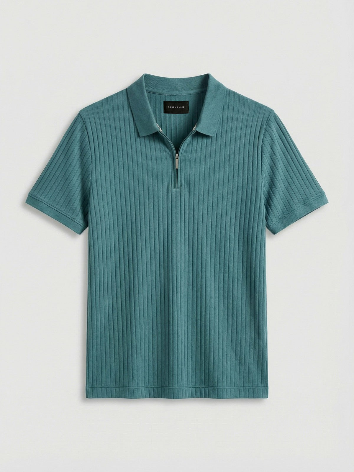 Quarter Zip Ribbed Polo