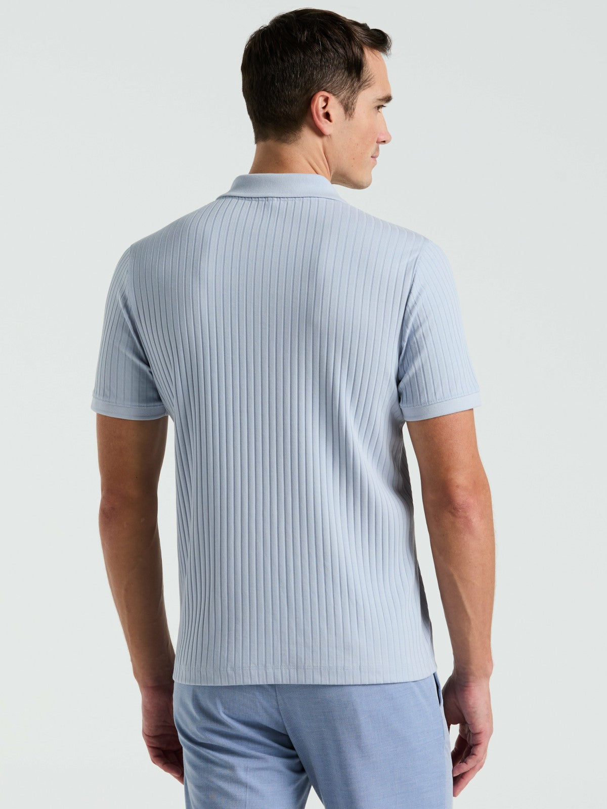 Quarter Zip Ribbed Polo