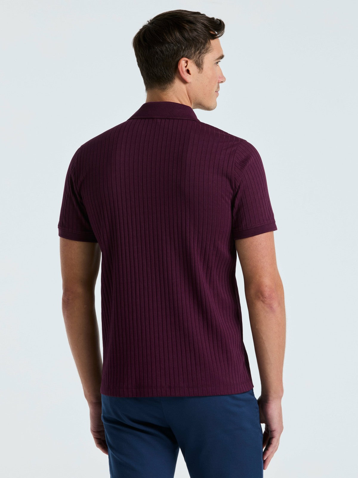 Quarter Zip Ribbed Polo