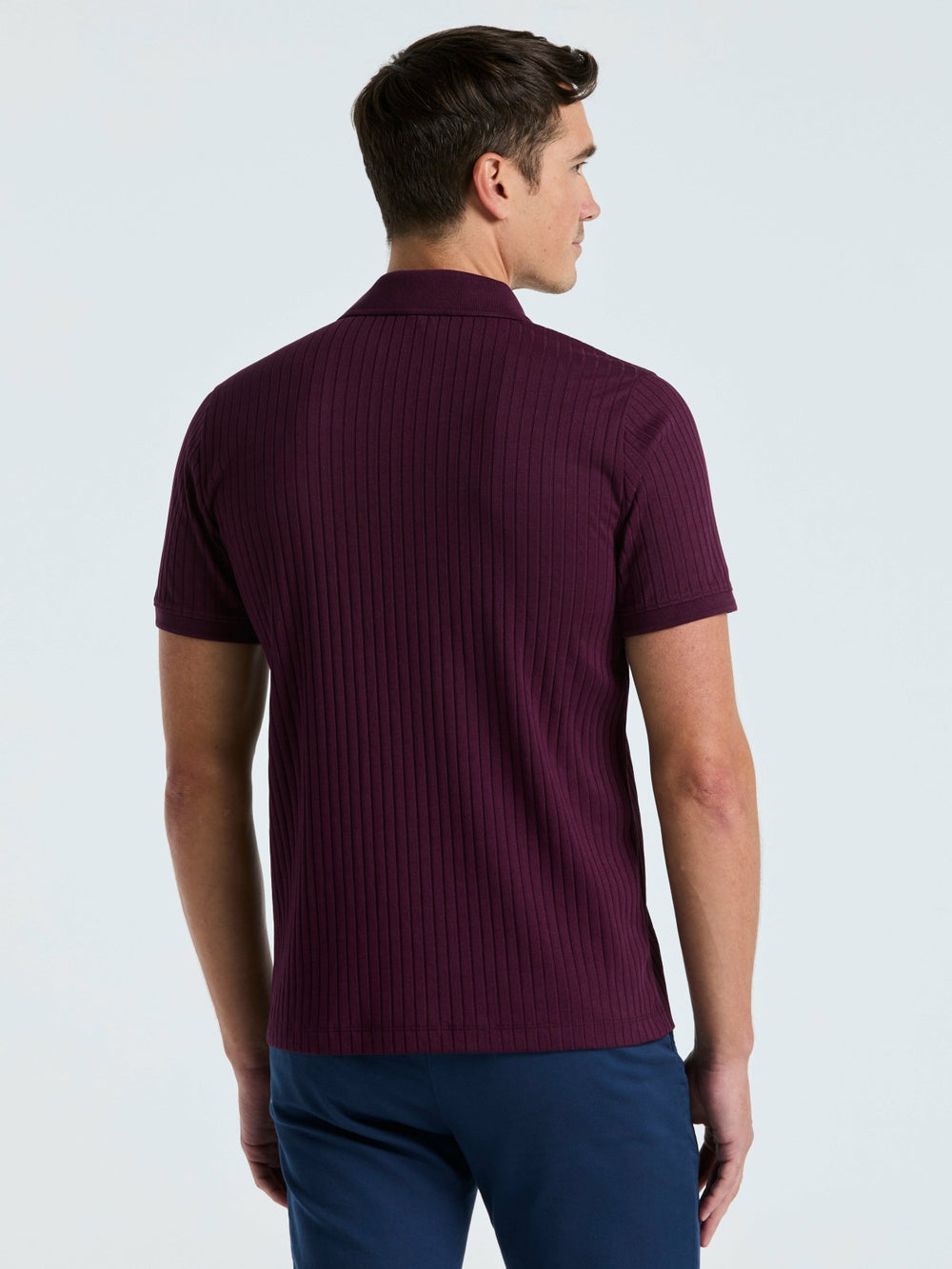 Quarter Zip Ribbed Polo