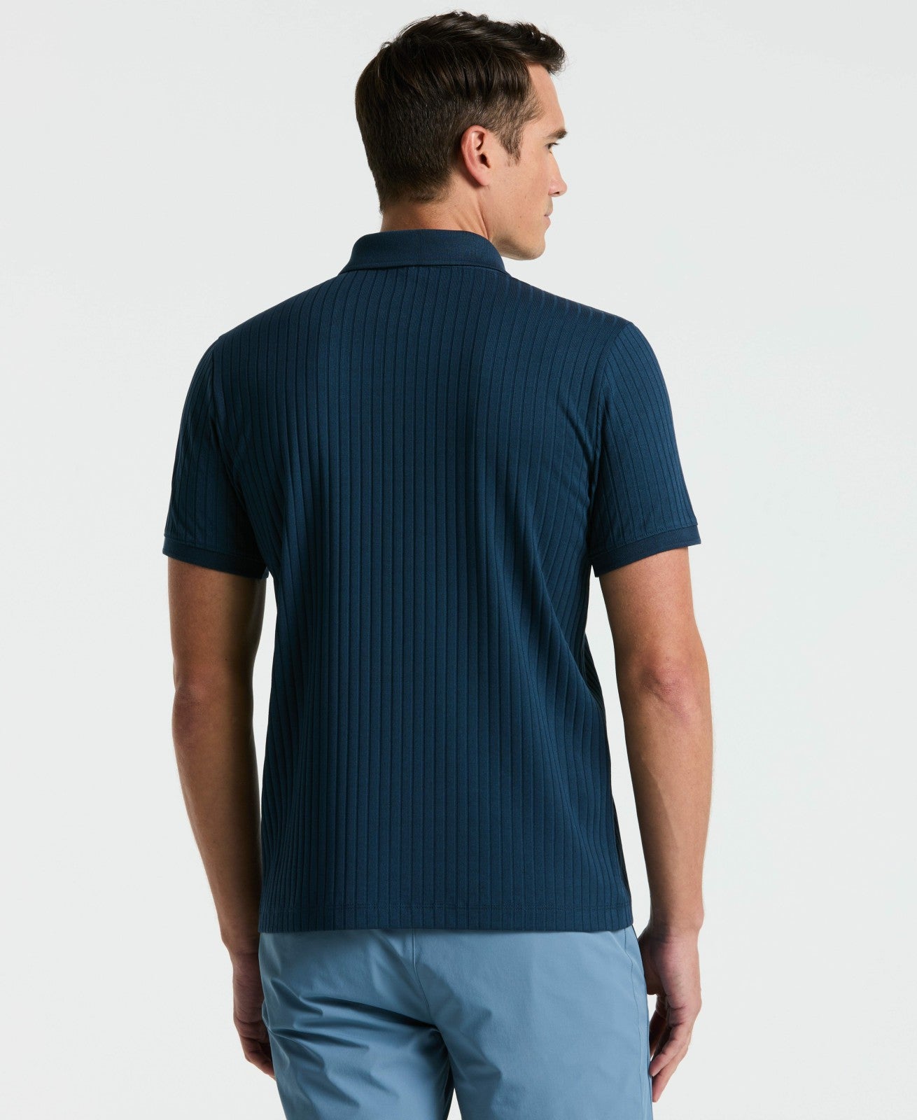 Quarter Zip Ribbed Polo