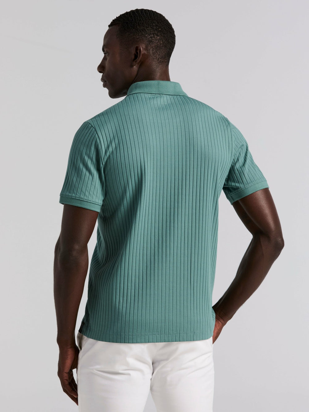 Quarter Zip Ribbed Polo