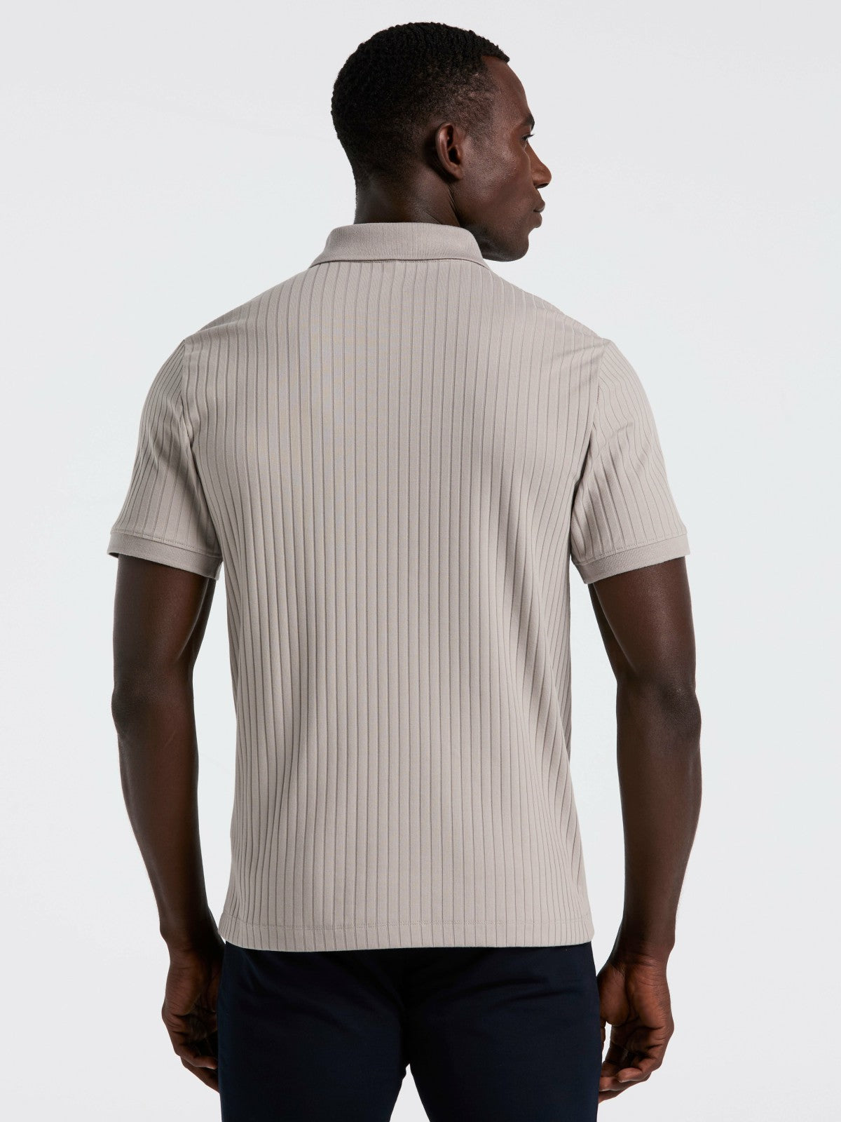 Quarter Zip Ribbed Polo