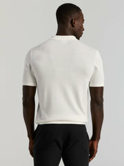 Cotton Modal Striped Zip Sweater Polo