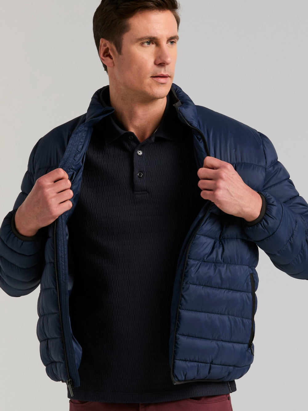 Geometric Jacquard Polo Shirt