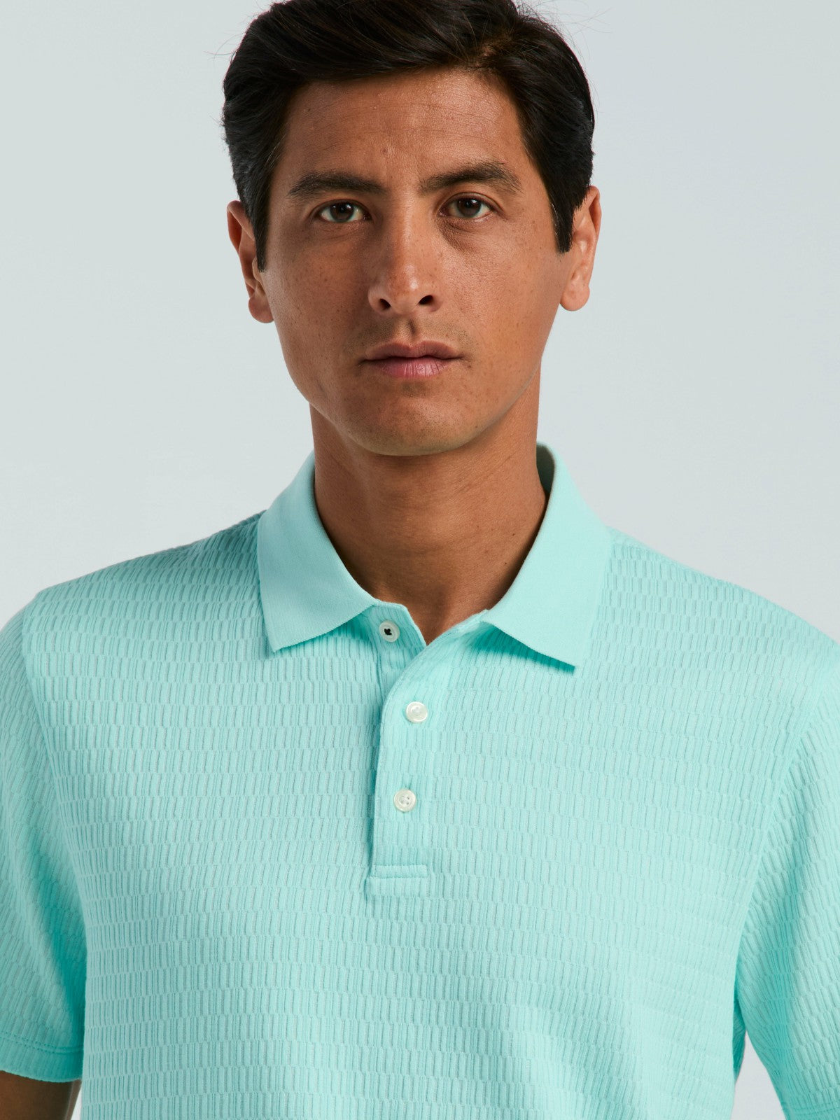 Geometric Jacquard Polo Shirt