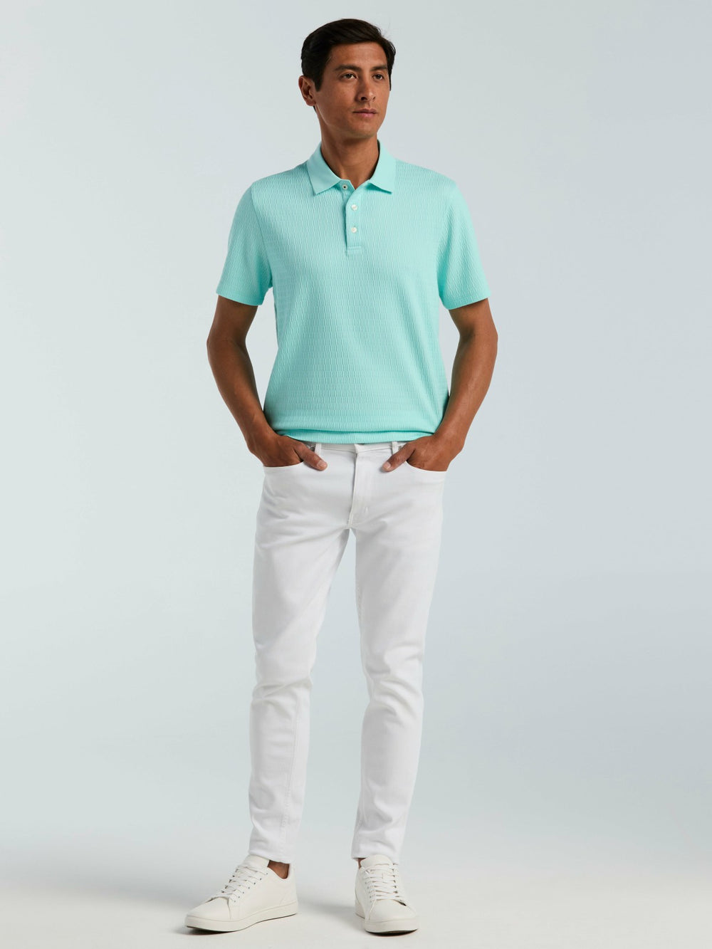 Geometric Jacquard Polo Shirt