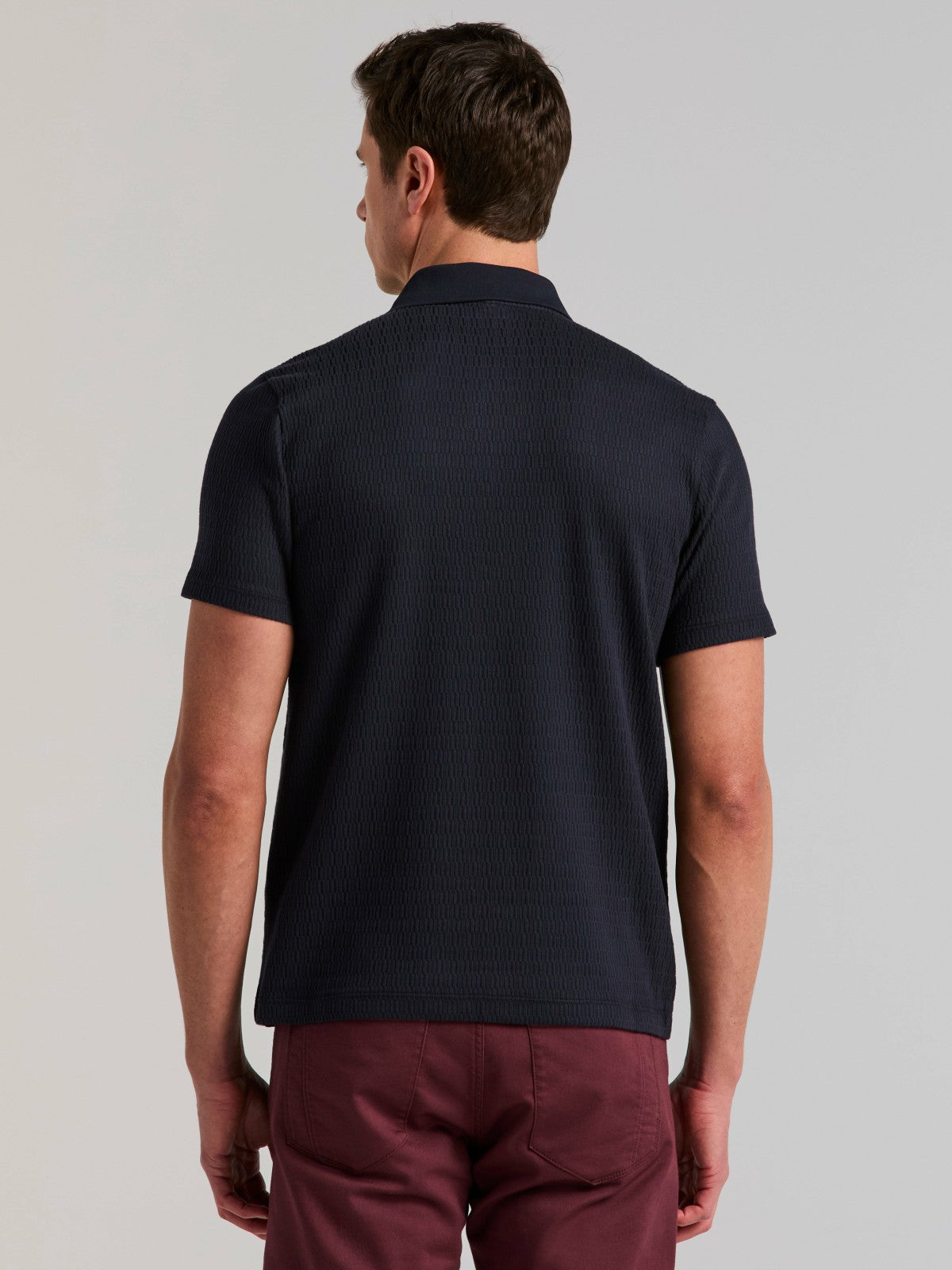 Geometric Jacquard Polo Shirt