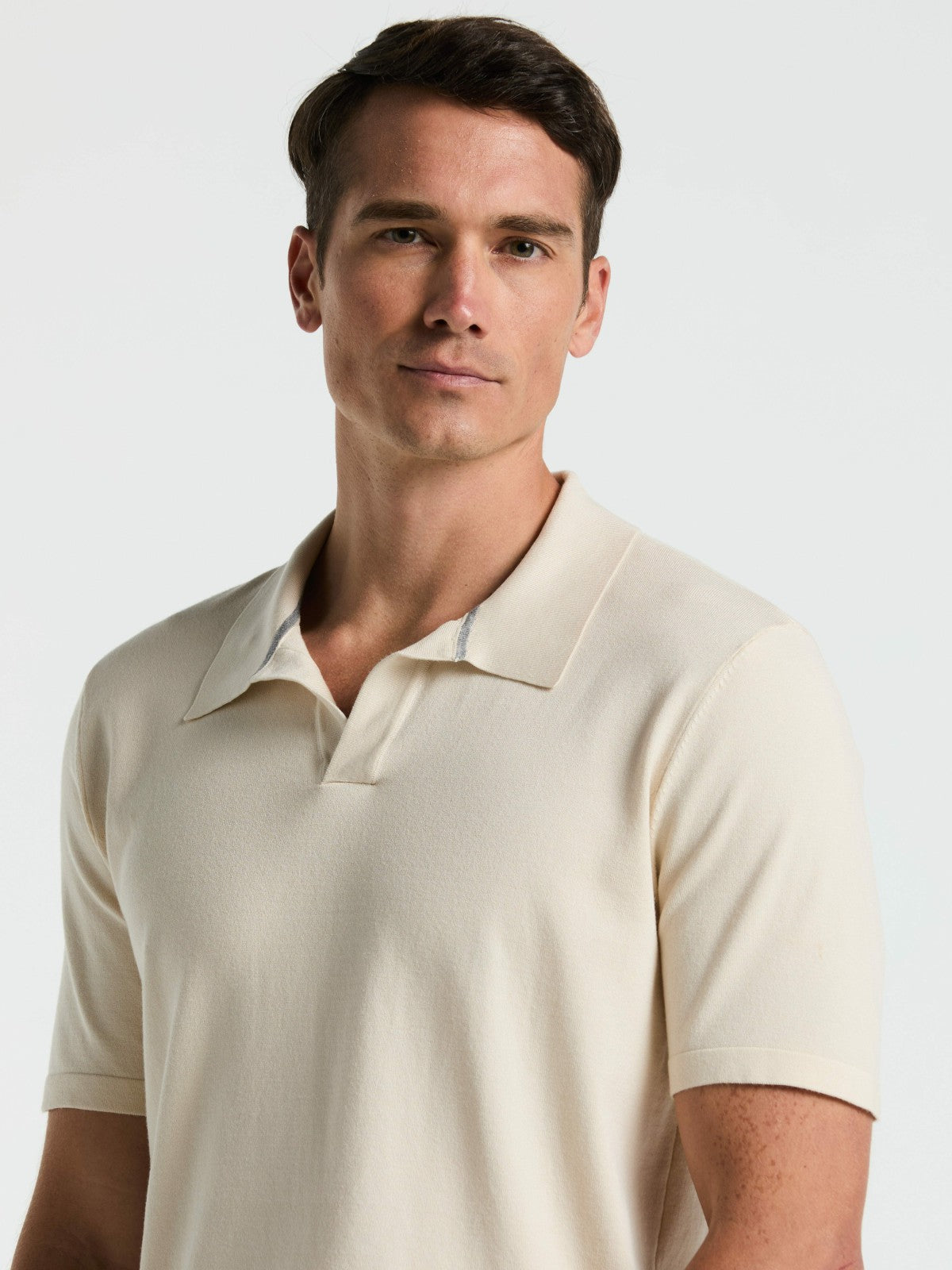 Tech Knit Open Collar Sweater Polo