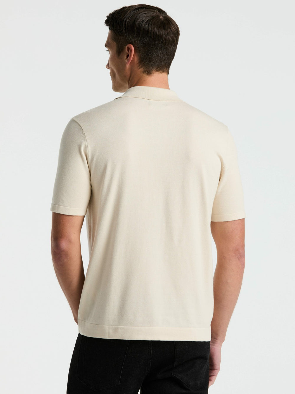 Tech Knit Open Collar Sweater Polo