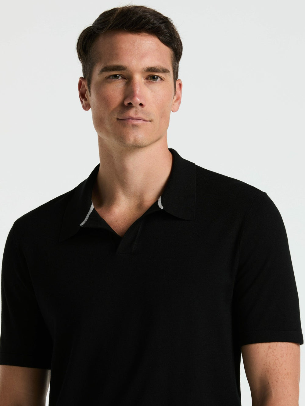 Tech Knit Open Collar Sweater Polo