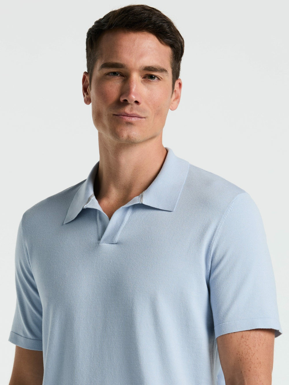 Tech Knit Open Collar Sweater Polo