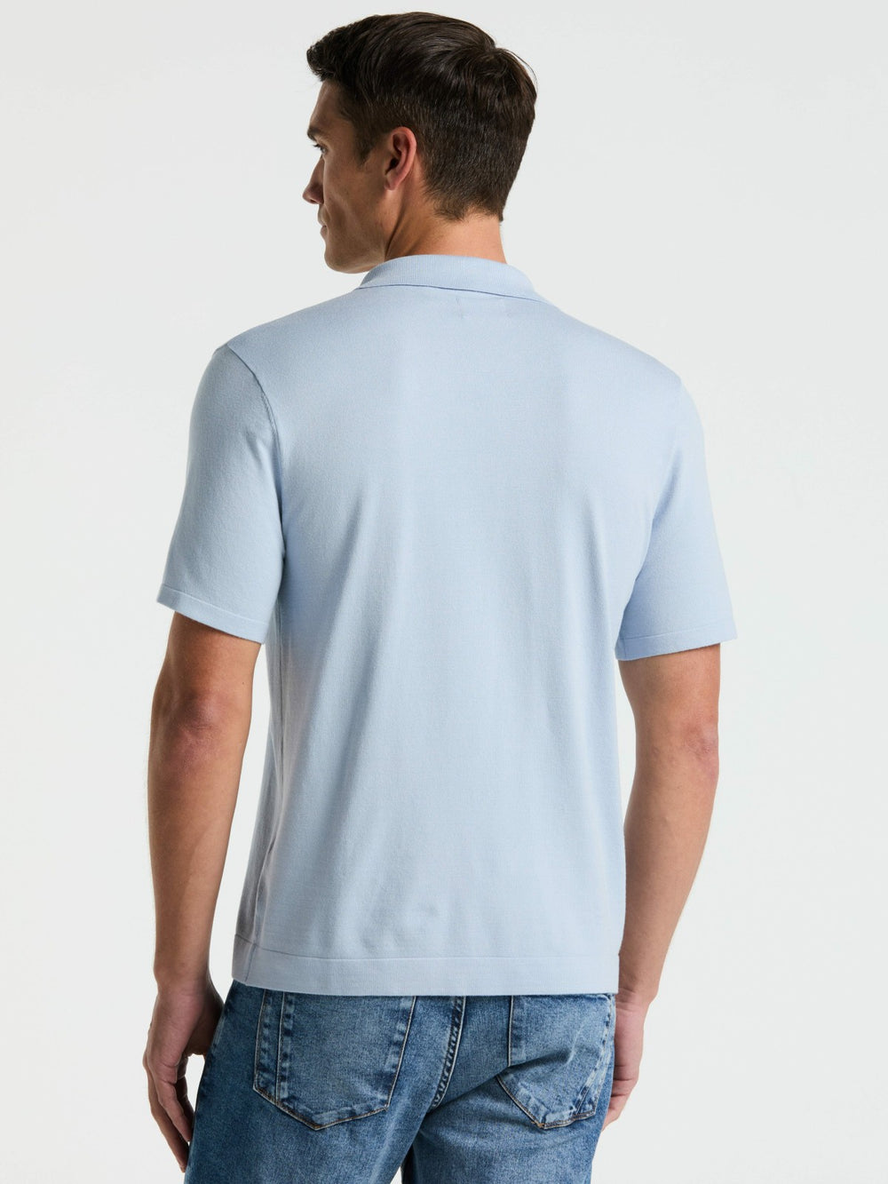 Tech Knit Open Collar Sweater Polo