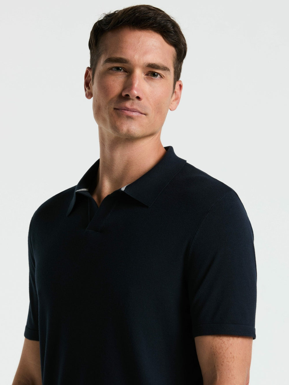 Tech Knit Open Collar Sweater Polo