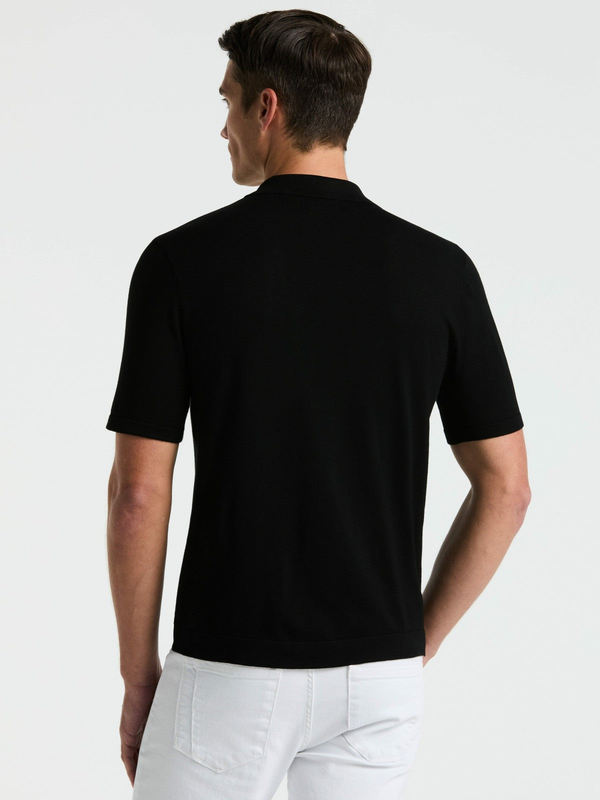 Tech Knit Open Collar Sweater Polo