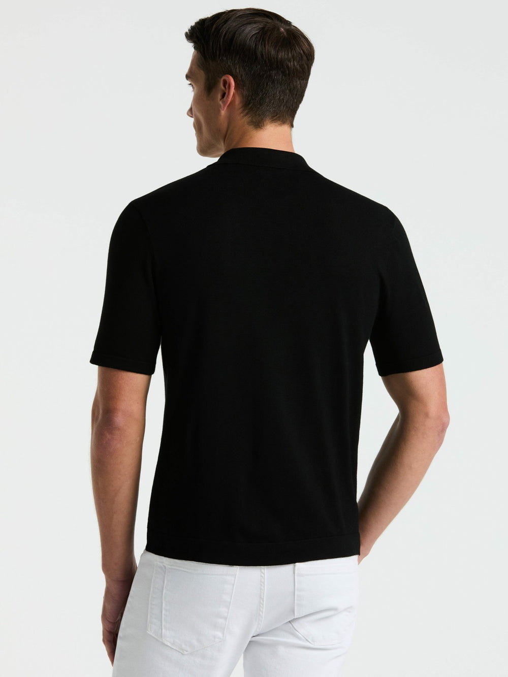 Tech Knit Open Collar Sweater Polo