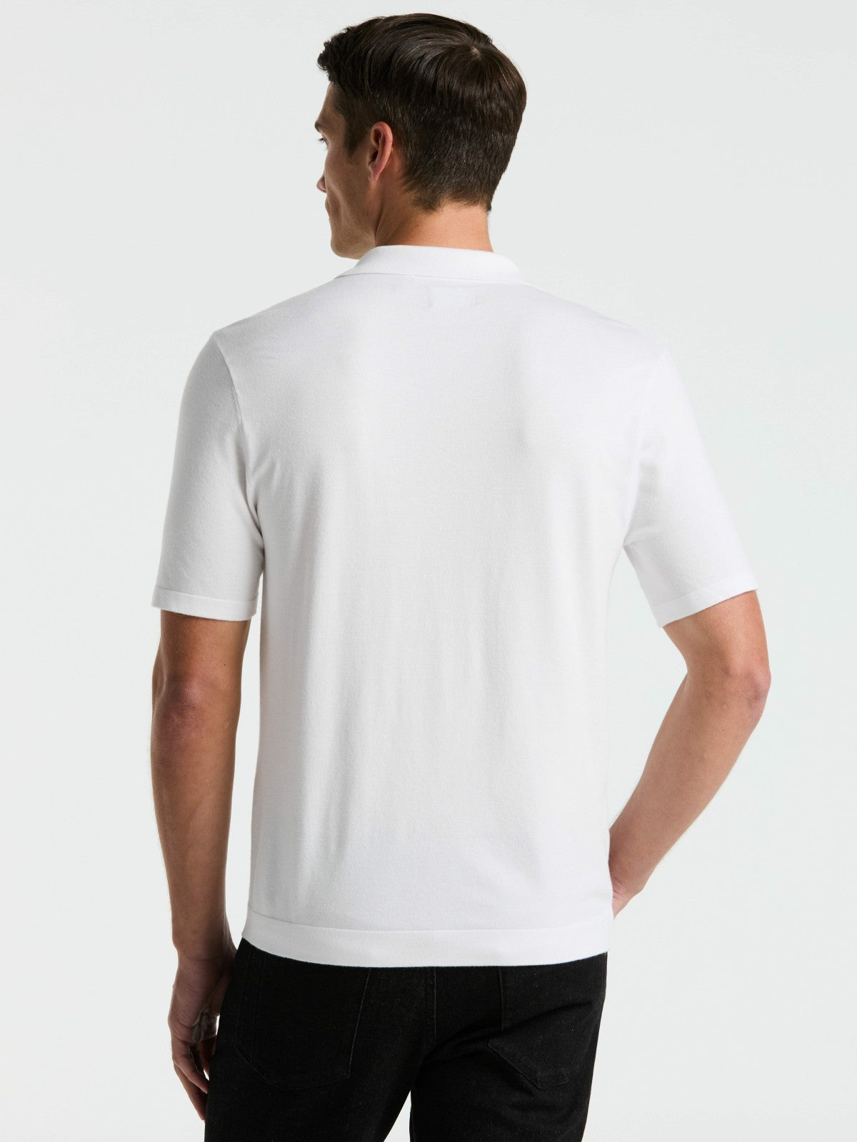 Tech Knit Open Collar Sweater Polo