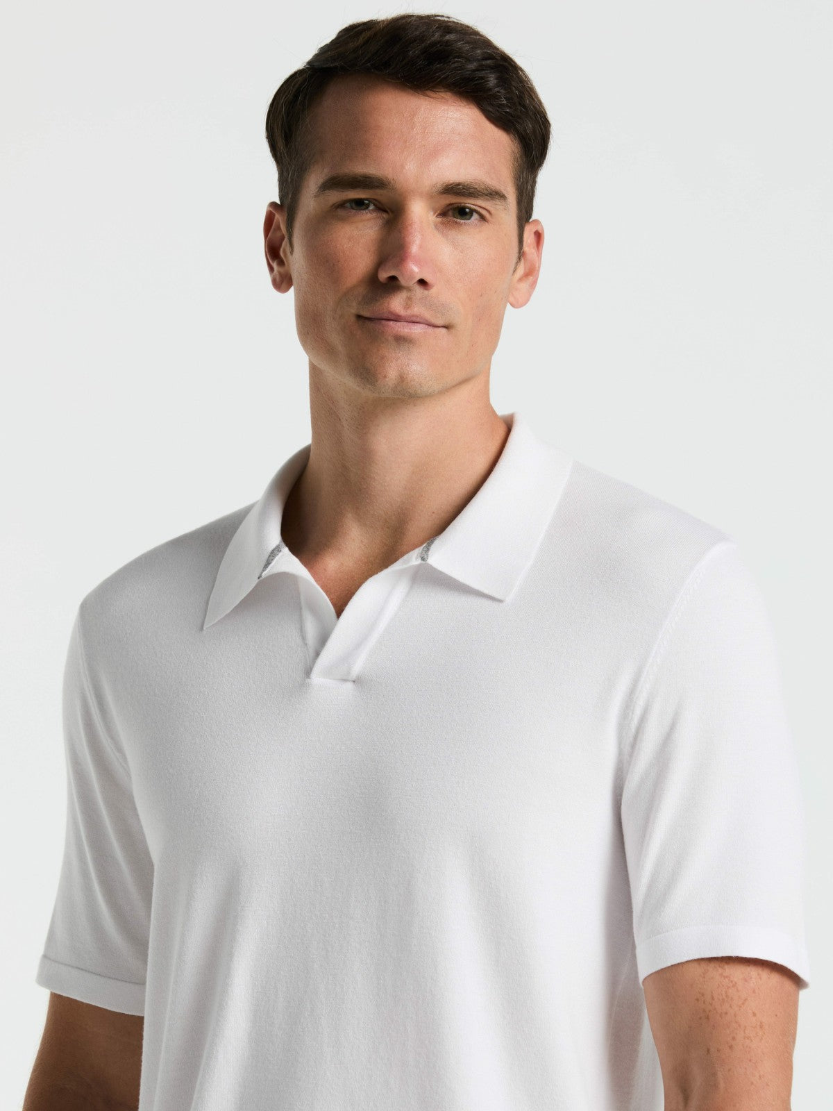 Tech Knit Open Collar Sweater Polo