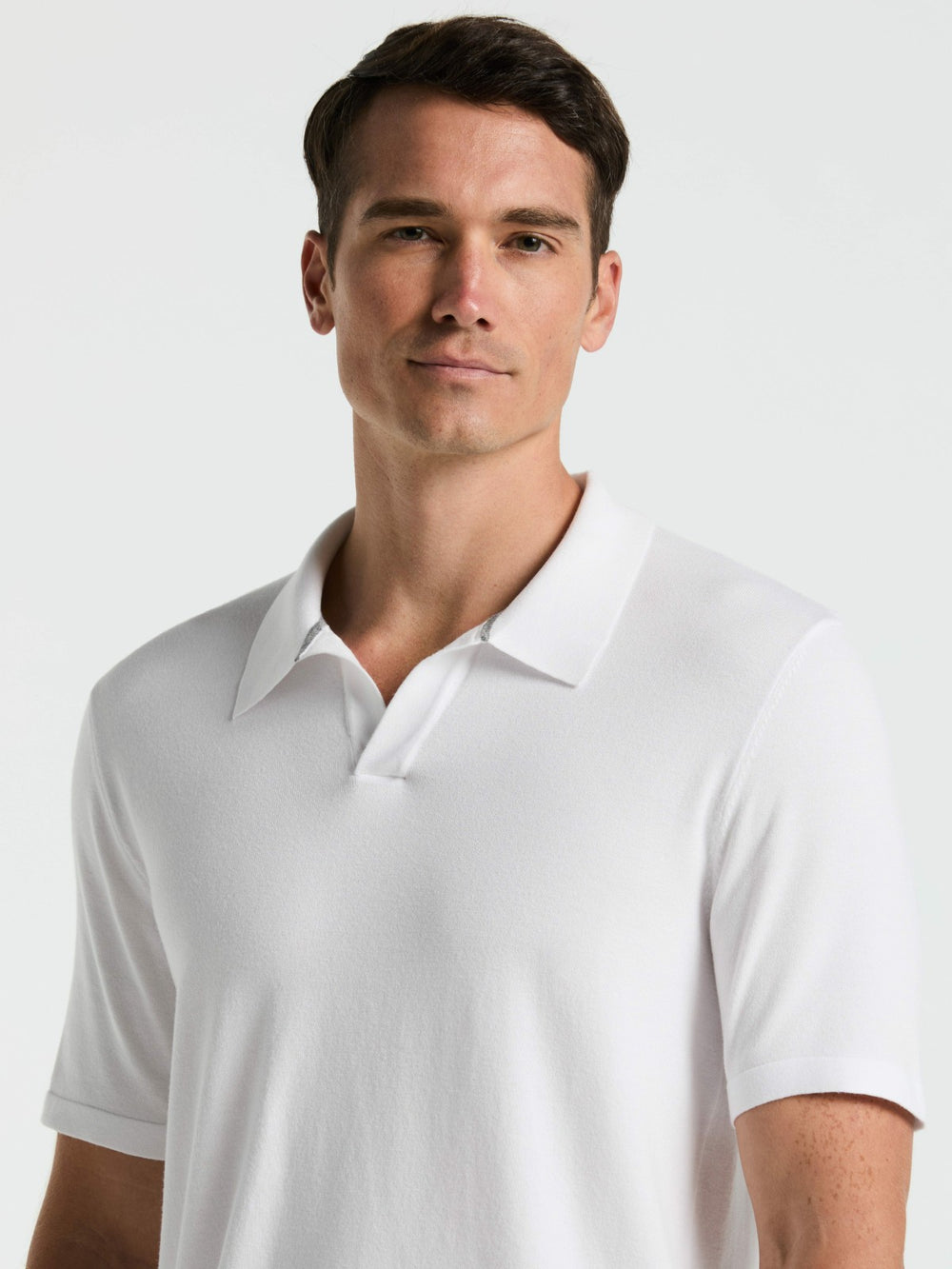 Tech Knit Open Collar Sweater Polo