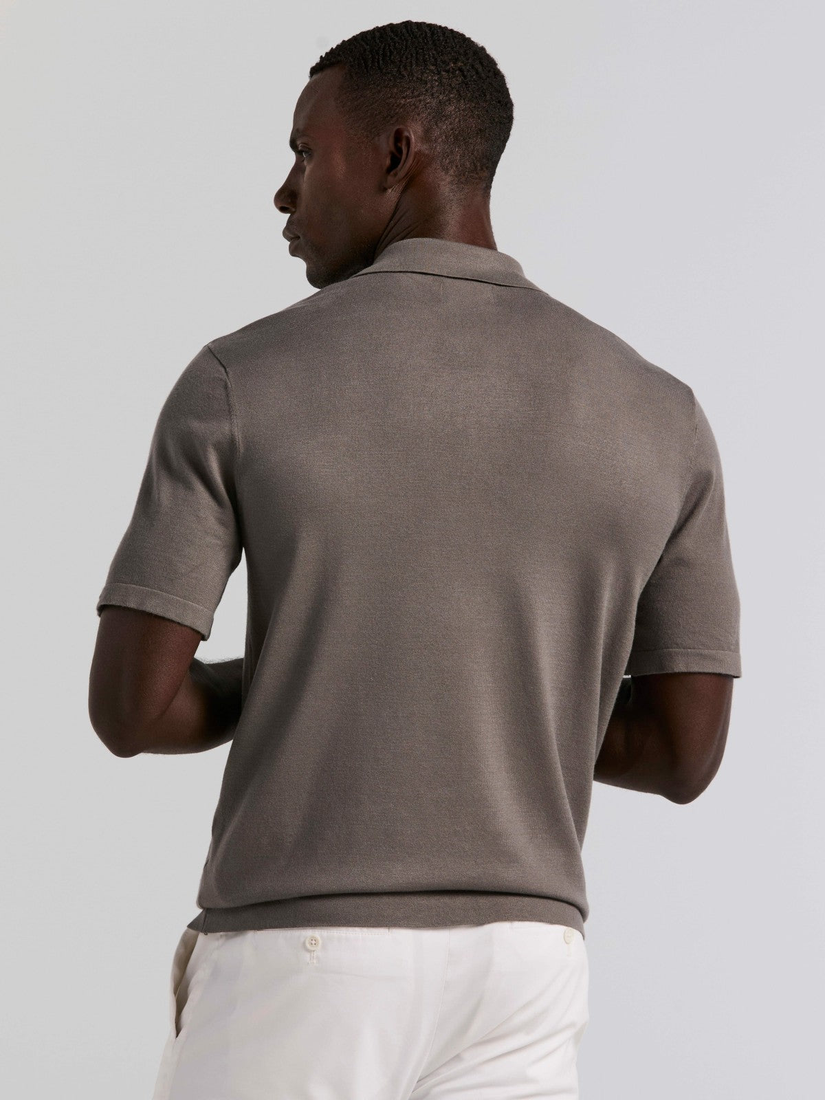 Tech Knit Open Collar Sweater Polo