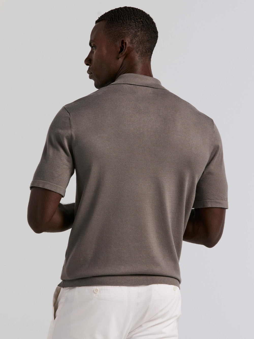 Tech Knit Open Collar Sweater Polo
