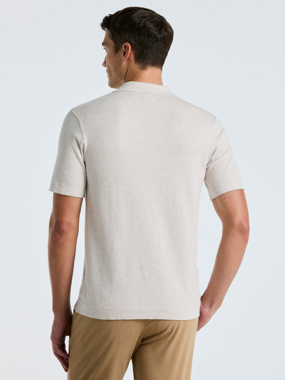 Tech Knit Open Collar Sweater Polo
