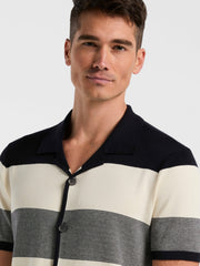 Color Block Button Front Sweater