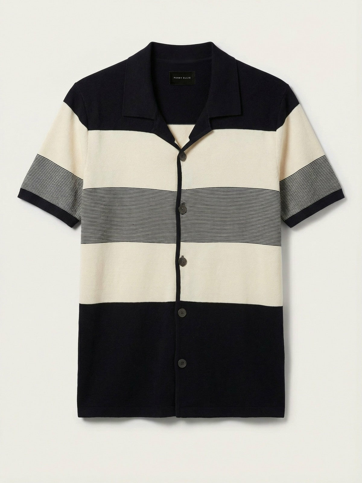 Color Block Button Front Sweater